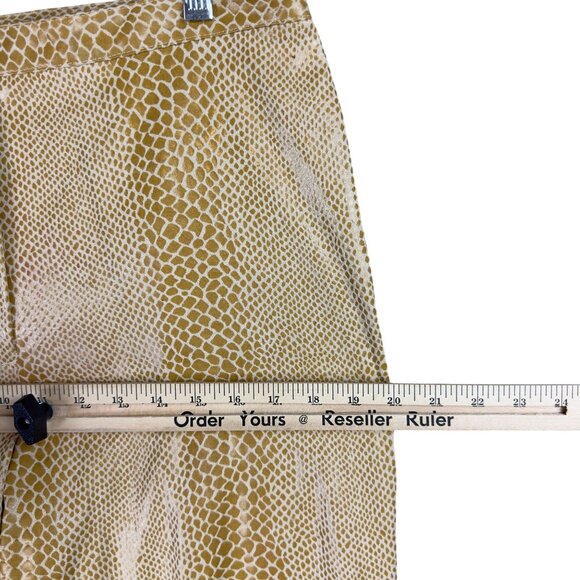 Vtg Savvy By DT Studio Pants Womens Size 12 Gold Snake Skin Design Polyester - Picture 7 of 10